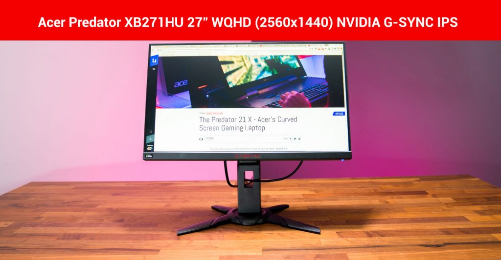  acer Predator 27 WQHD 2560 x 1440 IPS Gaming Monitor