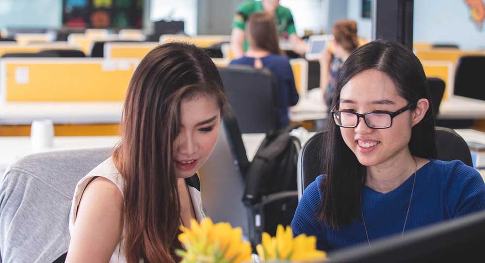 Young female asian entrepreneurs