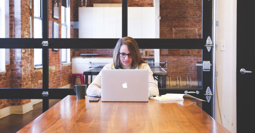 Female founder working