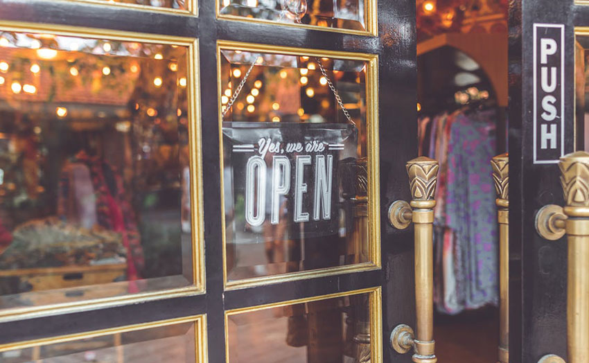 Store open sign