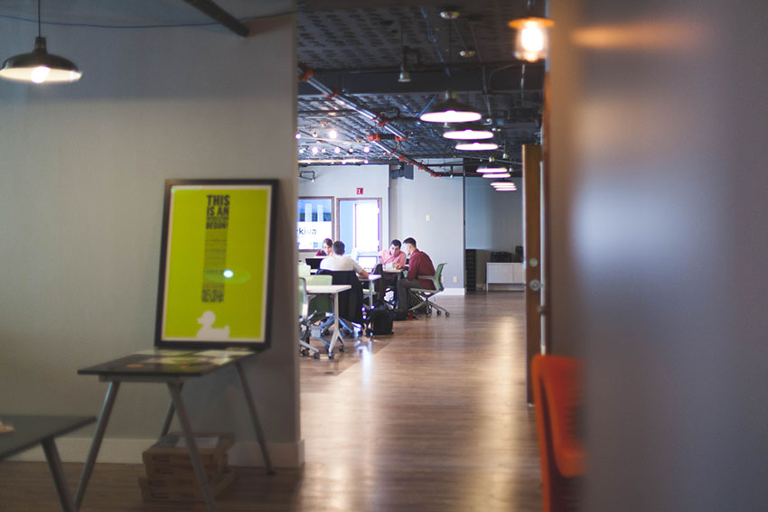 Quiet area of office where people can concentrate