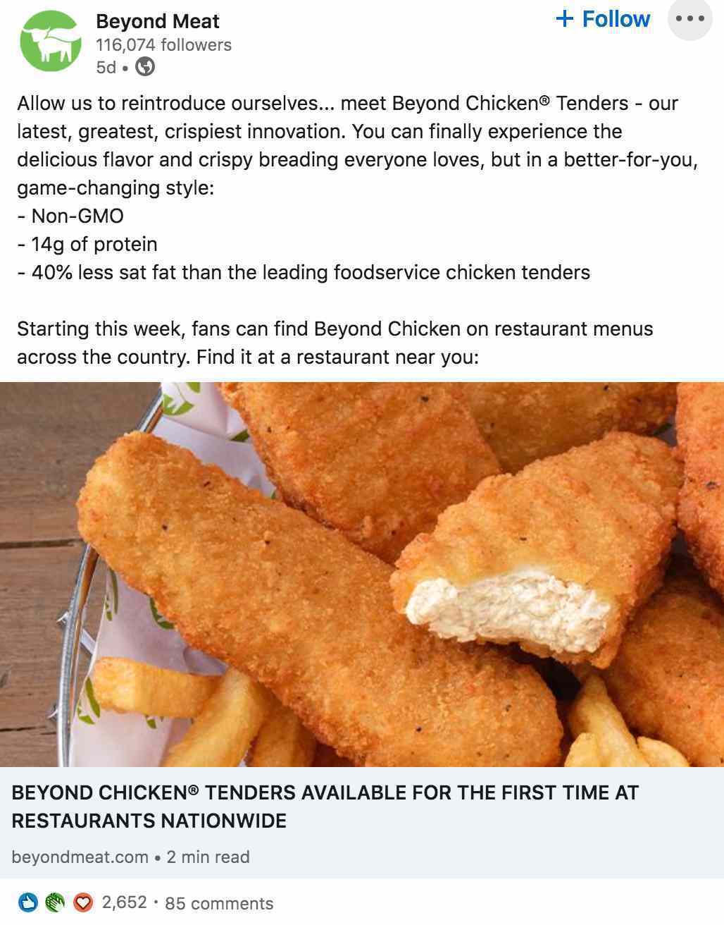 Beyond Meat Second Attempt At Delicious, Juicy MeatFree Chicken