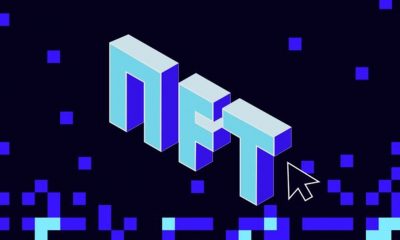 cubed 3d letters of NFT
