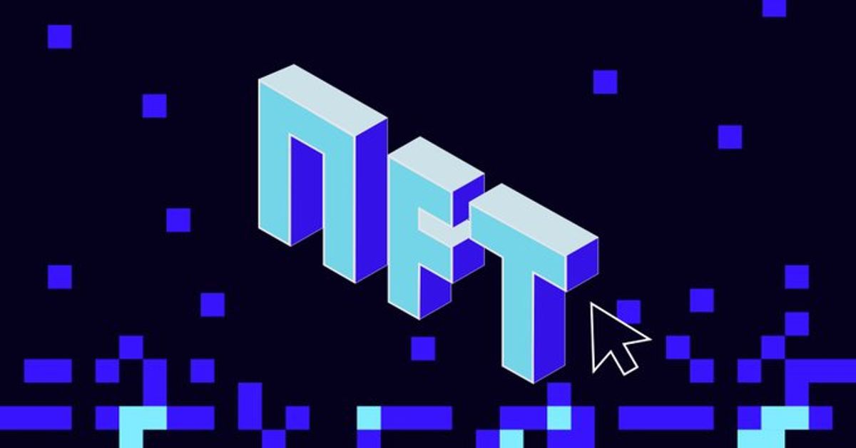 cubed 3d letters of NFT