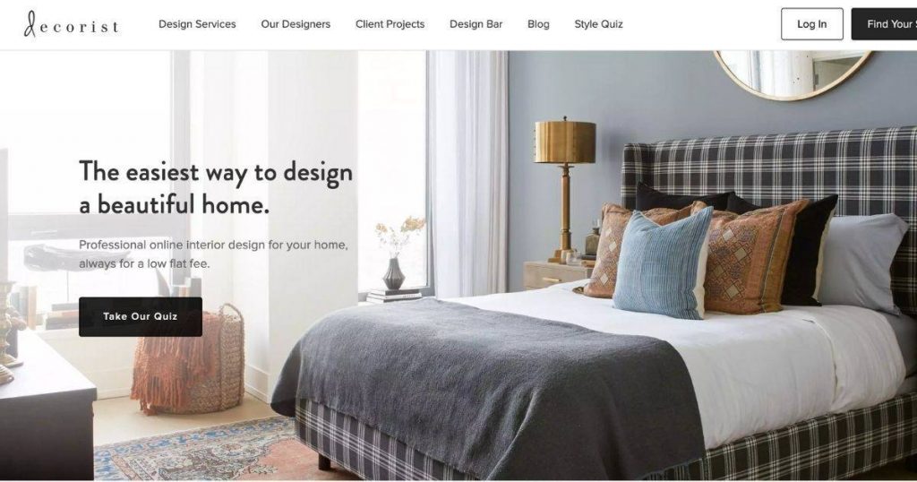 website screenshot of decorist