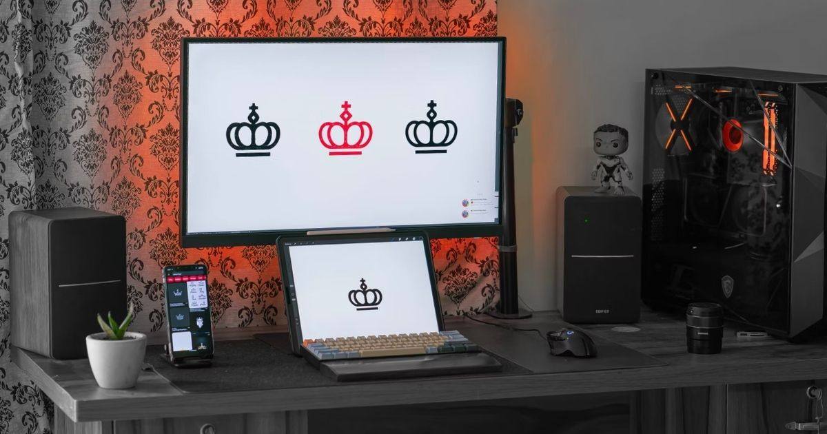 image of crowns on a computer