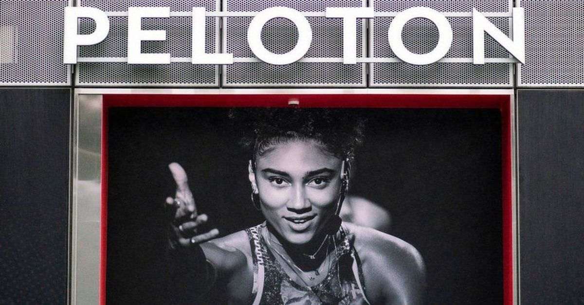 woman in an advertisement for peloton