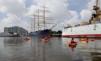 kayaks and ships