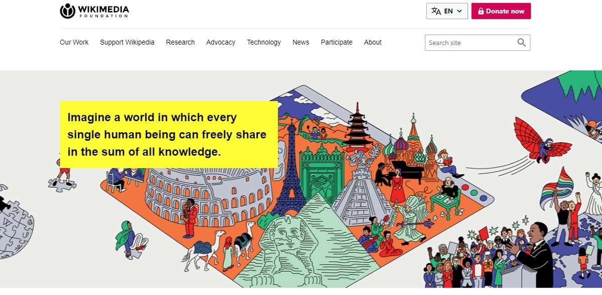 screenshot of wikimedia foundation