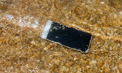 smartphone in the ocean