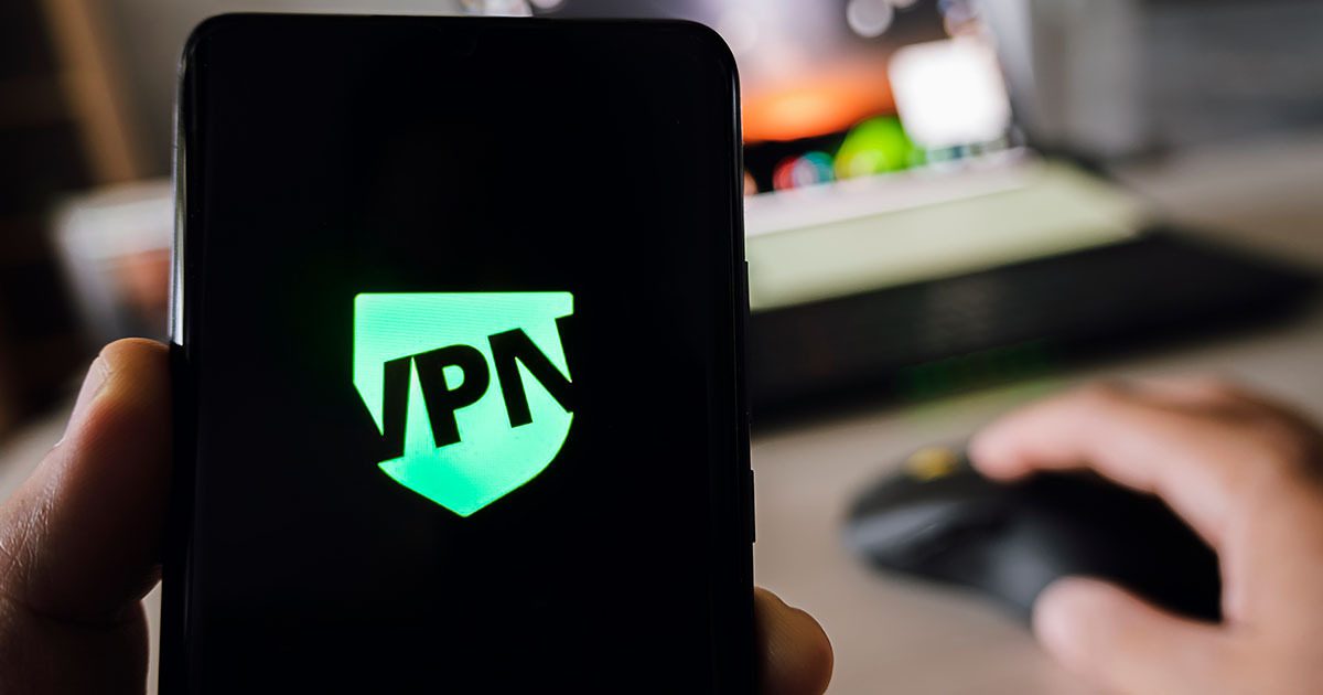 smartphone showing VPN