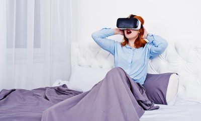 person using a vr headset