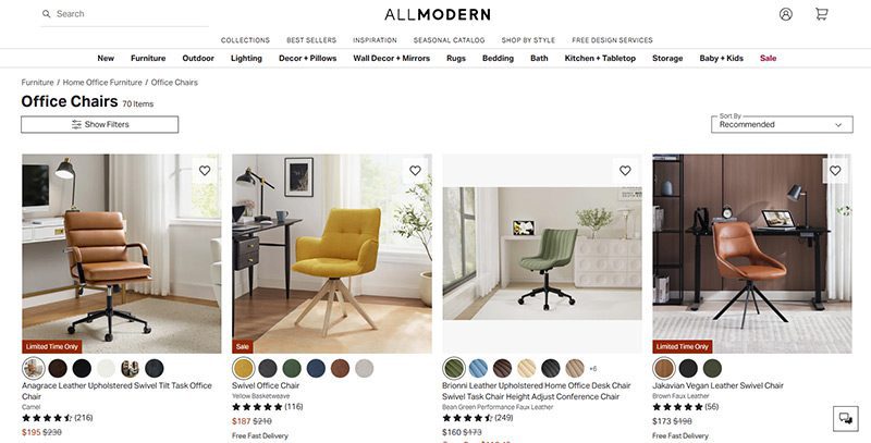 mid-century office chair