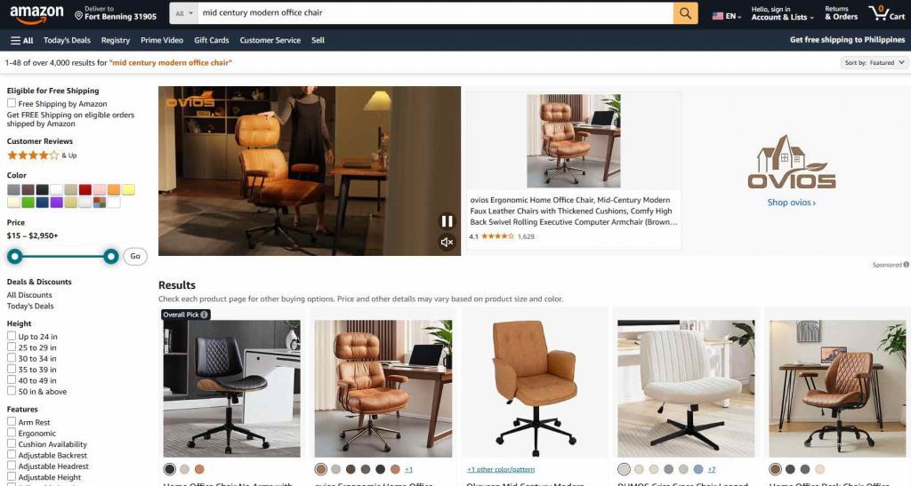 mid-century office chair