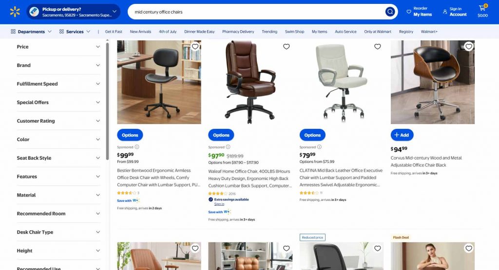 mid-century office chair