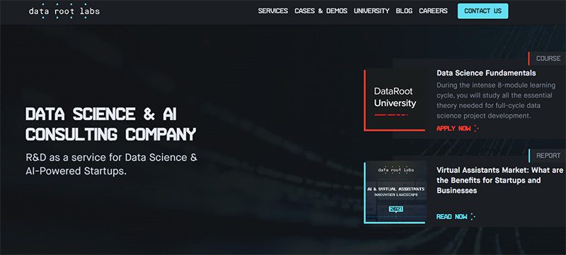 Data Rootlabs website