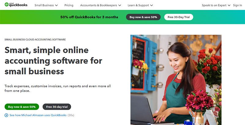 Quickbooks website