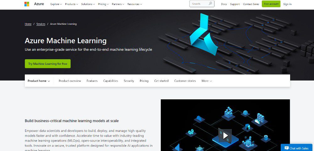 azure machine learning website