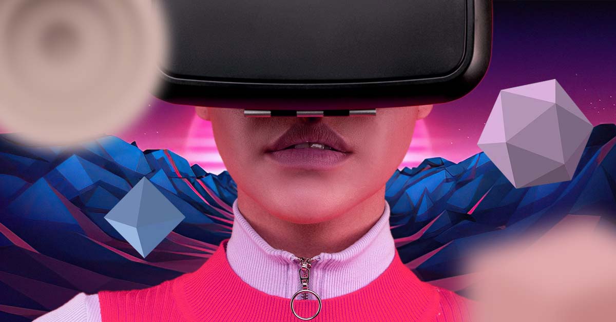 person wearing a vr headset