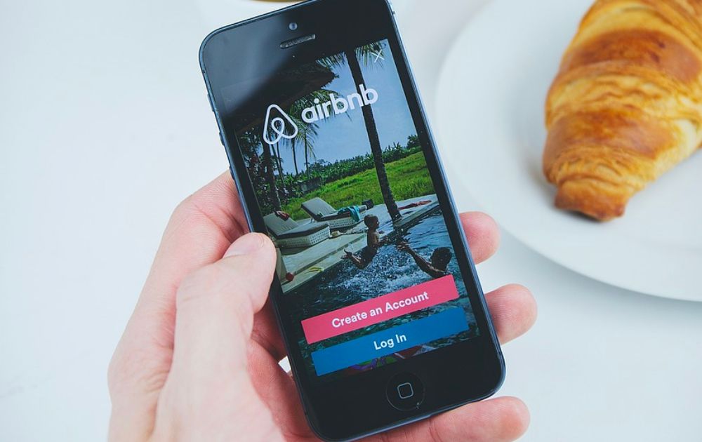 smartphone showing airbnb app