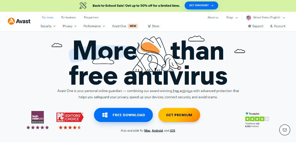 avast website