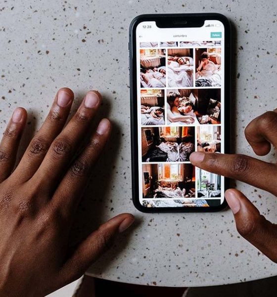 person browsing on a phone