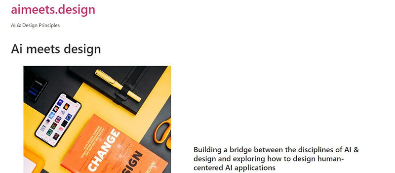 AI meets design website screenshot