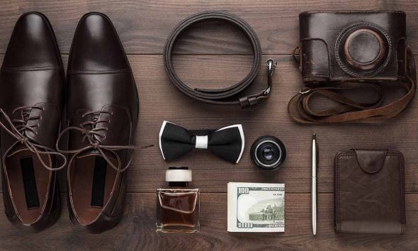 shoes bowtie camera