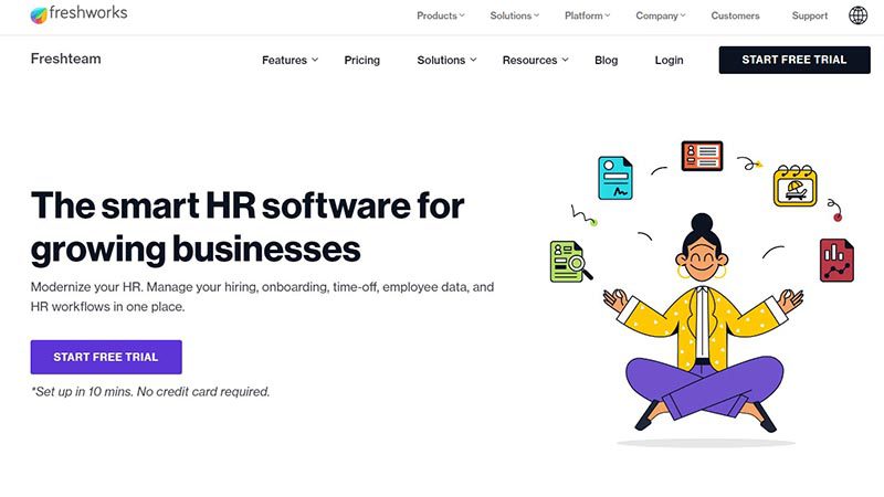 Freshteam HR homepage