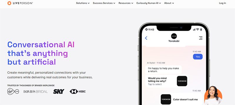 LivePerson website screenshot