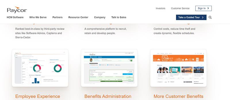 Paycor software homepage