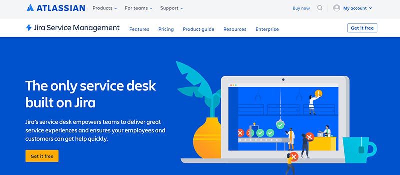 Jira service management homepage