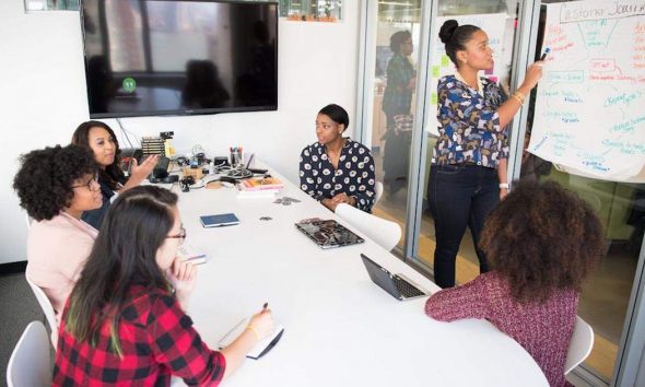 people in a meeting