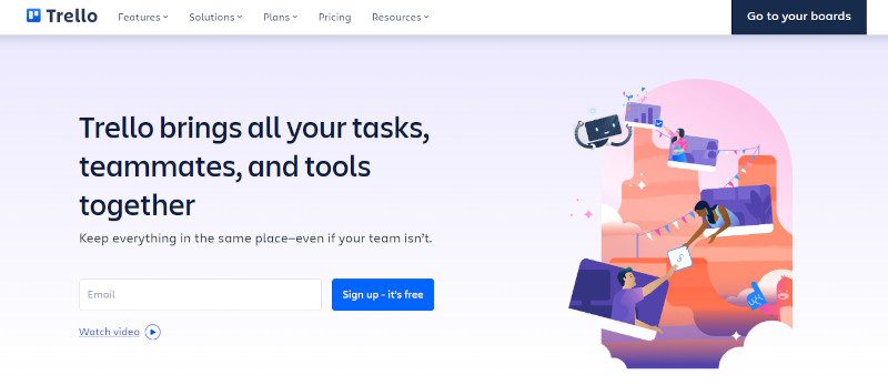 Trello website screenshot