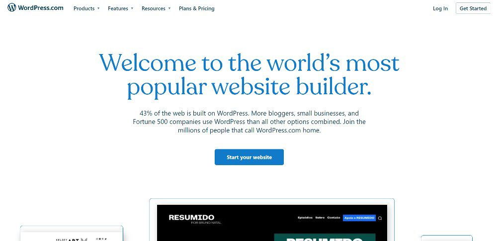 wordpress website screenshot