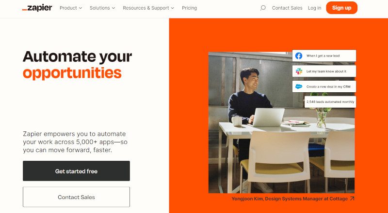 Zapier website screenshot