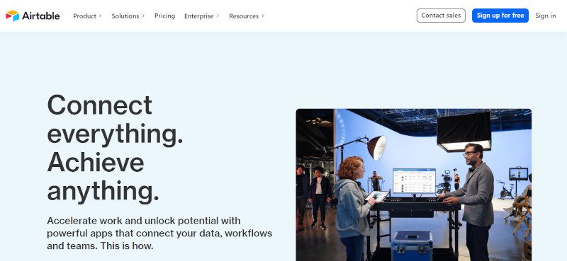 Airtable website screenshot