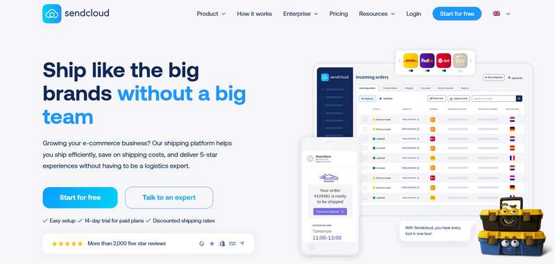Shipping software: send cloud