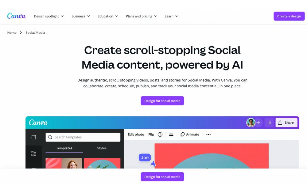 Social Media Marketing Tools canva