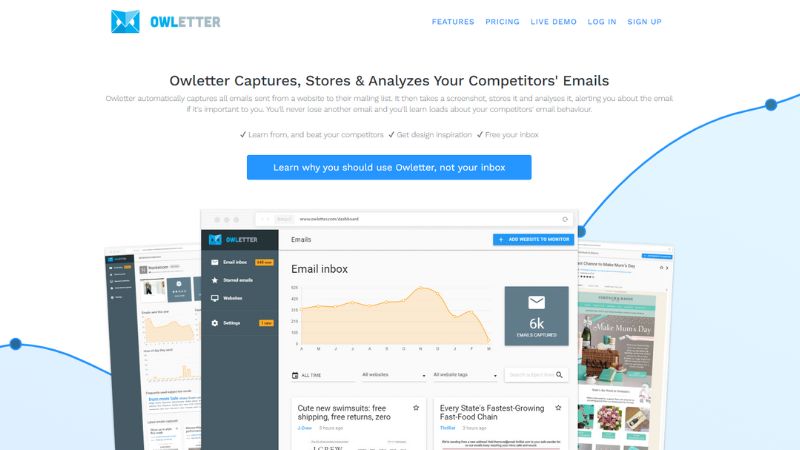 Owletter tool homepage