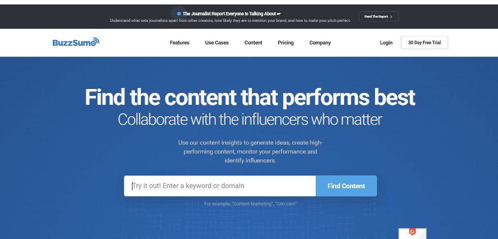 buzzsumo screenshot