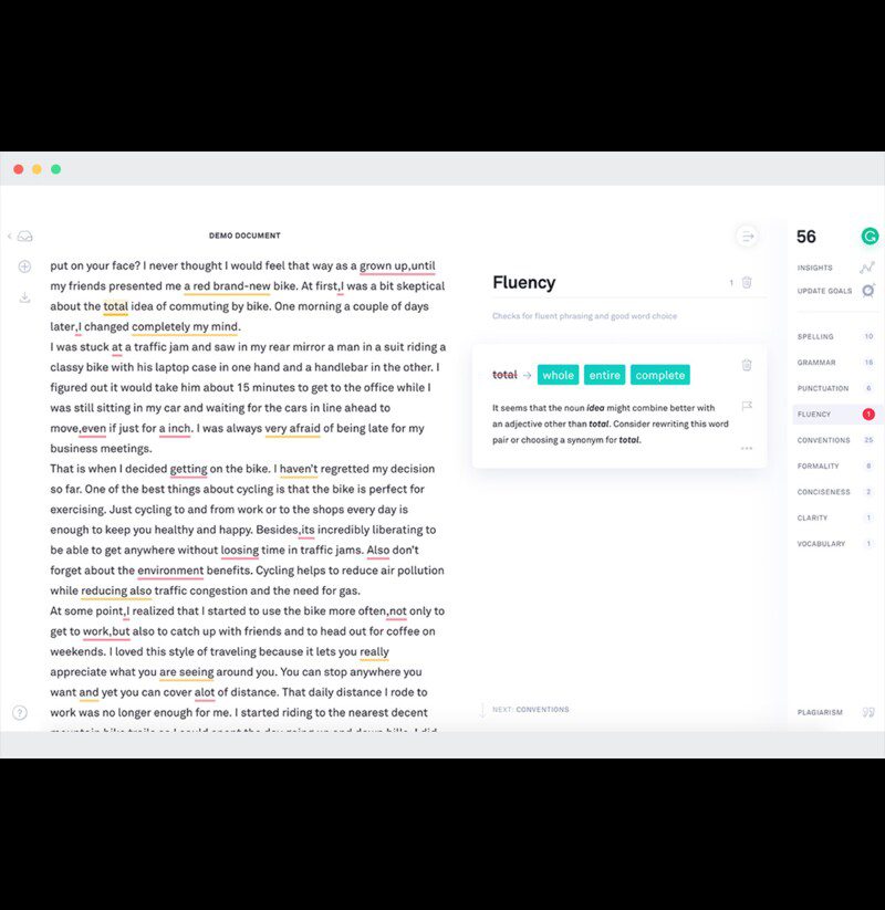 grammarly screenshot