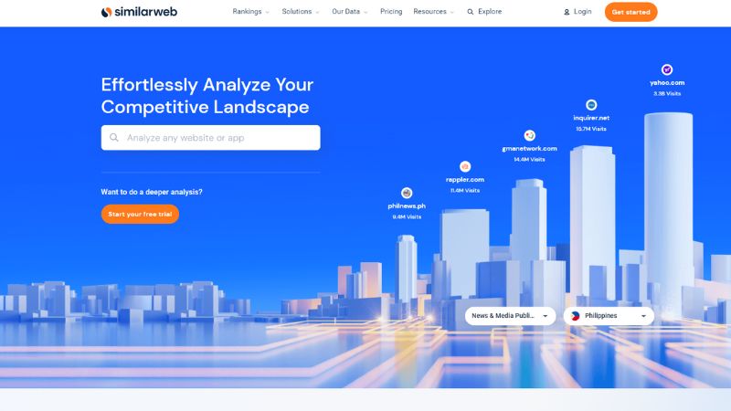 Similarweb homepage