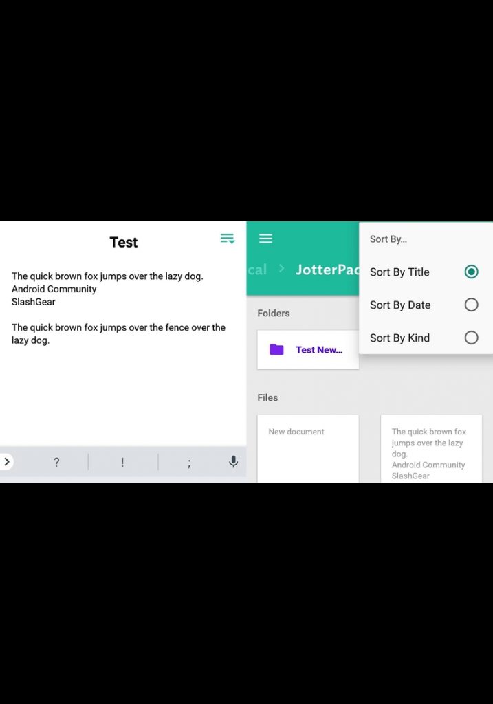 jotterpad screenshot