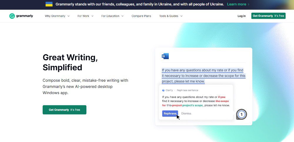 grammarly screenshot