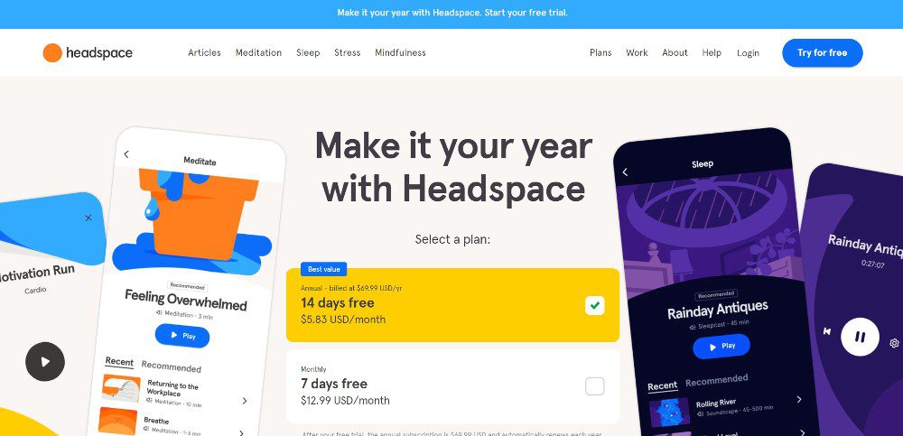 headspace website