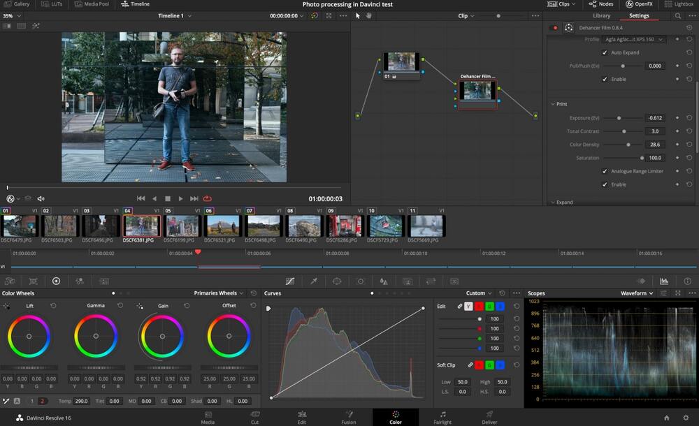 davinci resolve color correct view