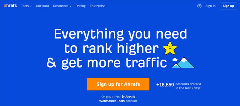 ahrefs screenshot