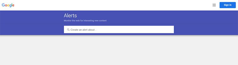 google alerts screenshot