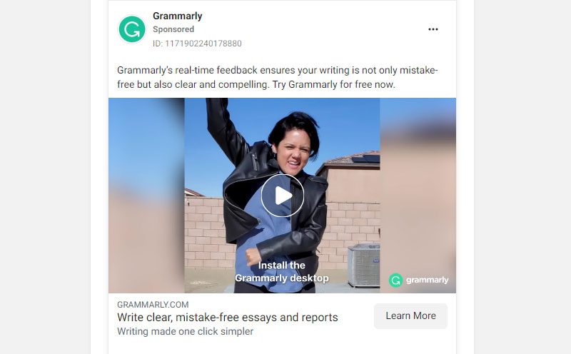 grammarly screenshot